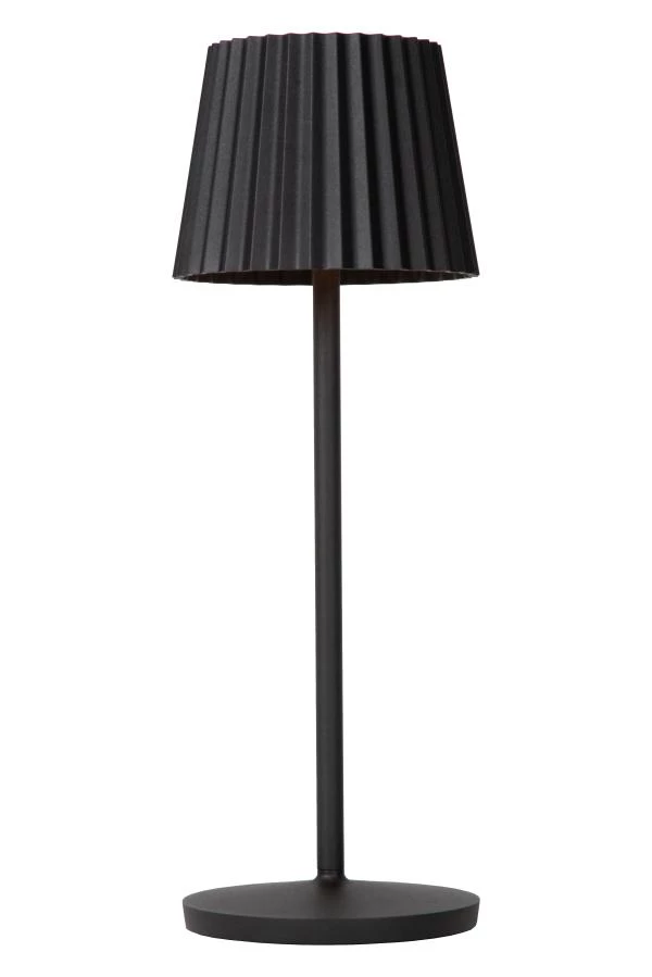 Lucide JUSTINE - Rechargeable Table lamp Indoor/Outdoor - Battery pack - LED Dim. - 1x2W 2700K - IP54 - With wireless charging pad - Black - turned off